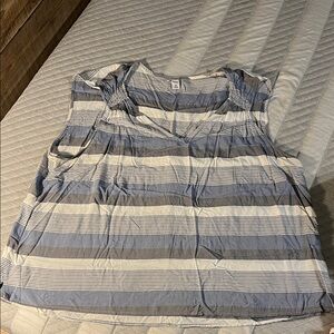 Old Navy Blue and White Striped Top